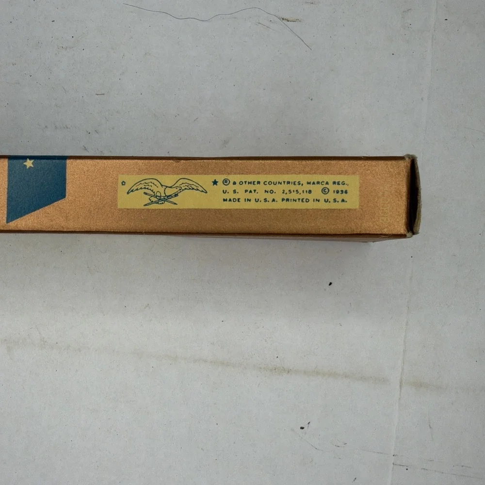 VTG Dated 1936 Box of 12 Eagle Turquoise Drawing Pencils 2H New Old Stock
